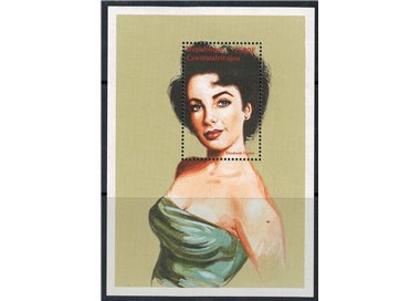 CENTRAL AFRICA 1997 Tribute to Elizabeth Taylor s/s MNH**