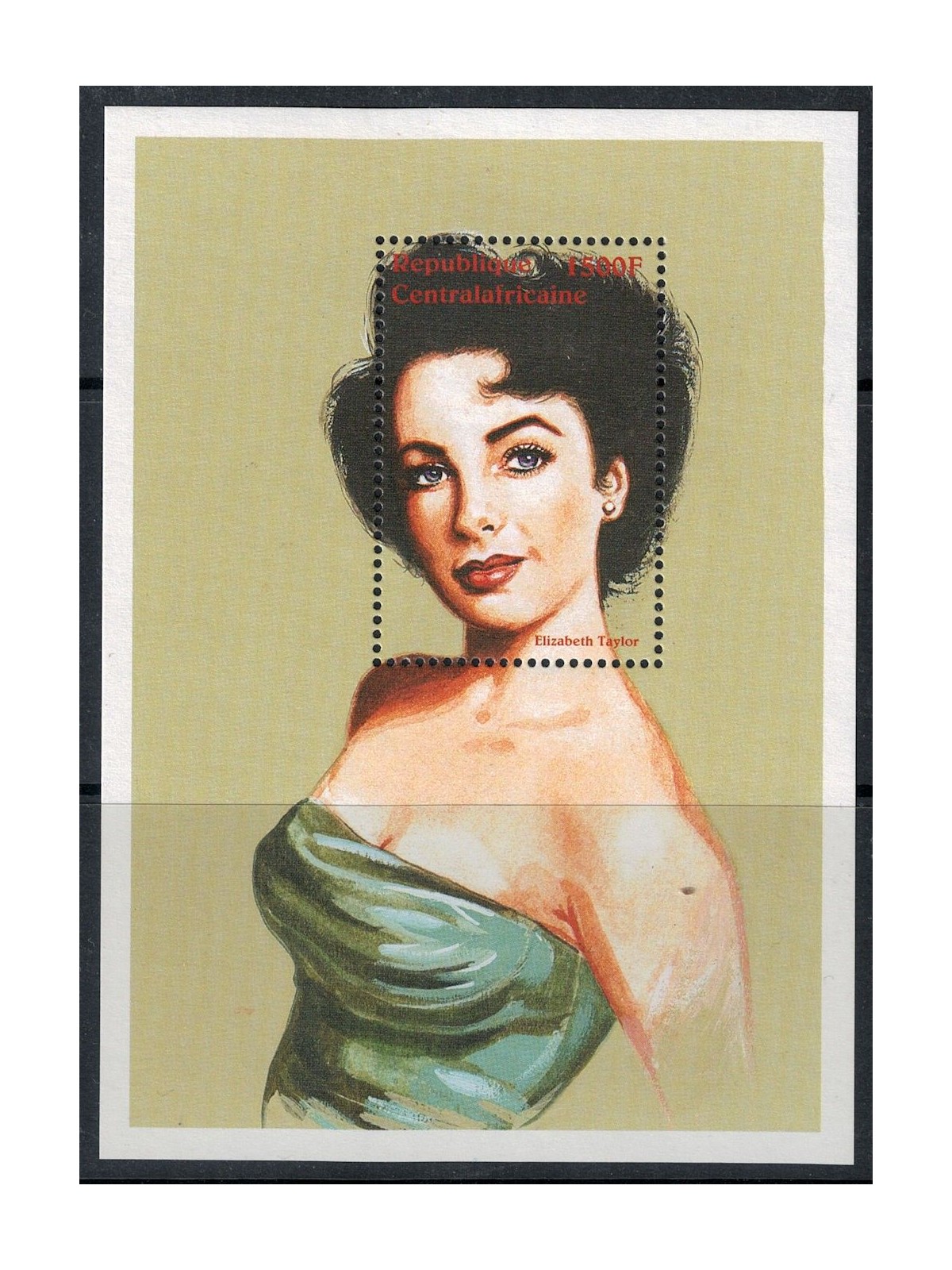 CENTRAL AFRICA 1997 Tribute to Elizabeth Taylor s/s MNH**
