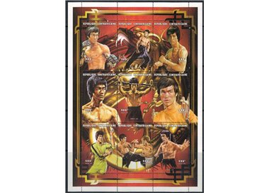 AFRICA CENTRALE 1997 Omaggio a Bruce Lee 9v MNH**