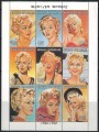 AFRICA CENTRALE 1997 Omaggio a Marilyn Monroe 9v MNH**