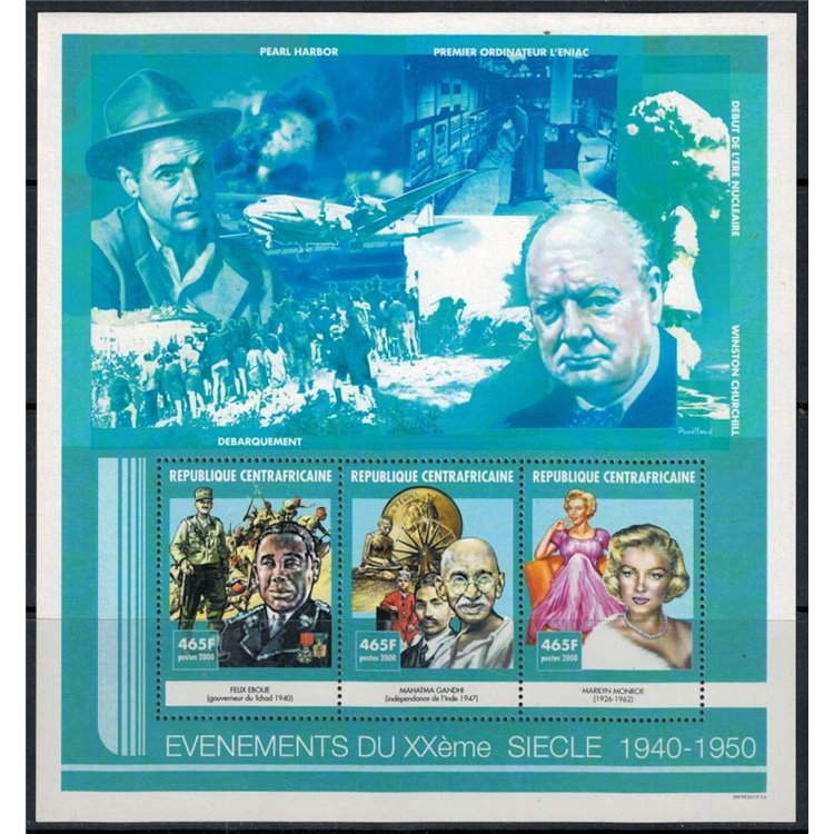 AFRICA CENTRALE 2000 Avvenimenti del 20° secolo (1940-50) 3v MNH**