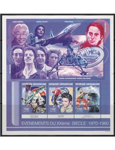 AFRICA CENTRALE 2000 Avvenimenti del 20° secolo (1970-80) 3v MNH**