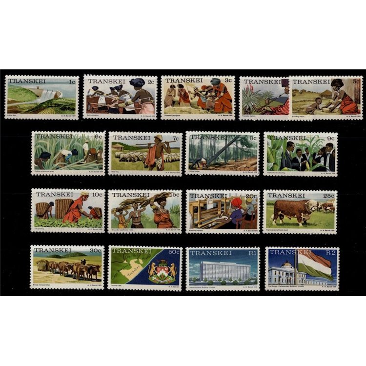 AFRICA DEL SUD (TRANSKEI) 1976 Serie ordinaria 17v MNH**