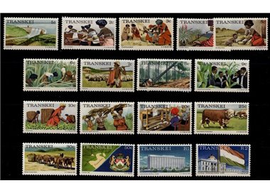 AFRICA DEL SUD (TRANSKEI) 1976 Serie ordinaria 17v MNH**