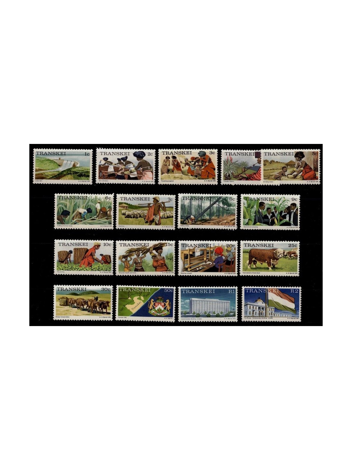 SOUTH AFRICA (TRANSKEI) 1976 Ordinary series 17v MNH**