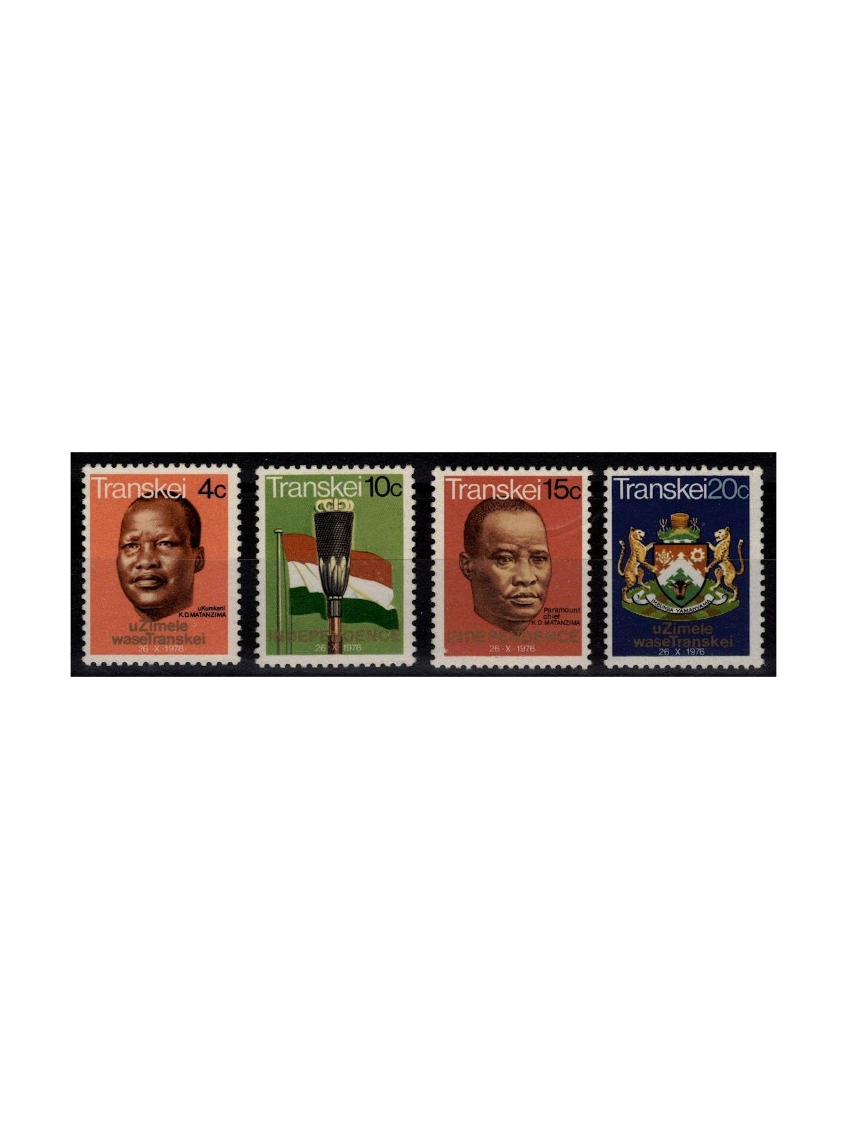 SOUTH AFRICA (TRANSKEI) 1976 Independence 4v MNH**
