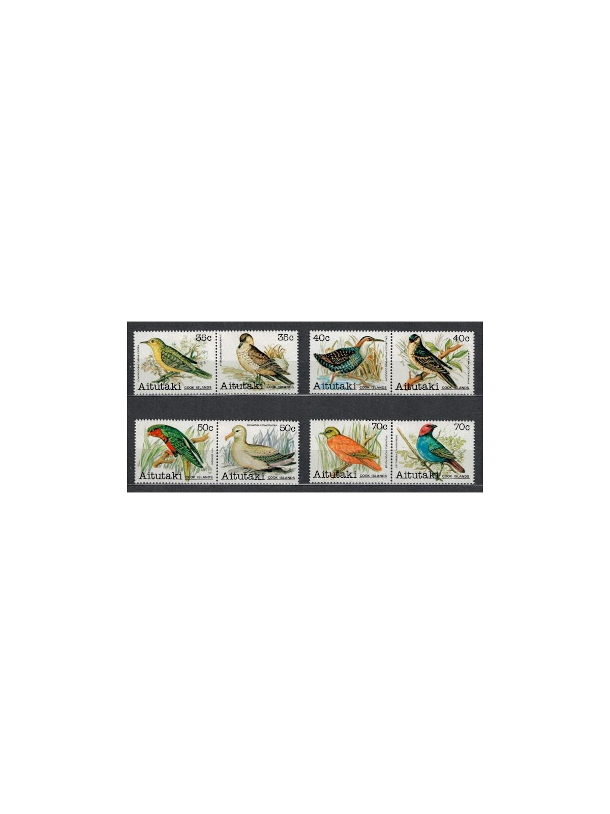AITUTAKI 1982 Uccelli del Pacifico (III) 8v MNH**