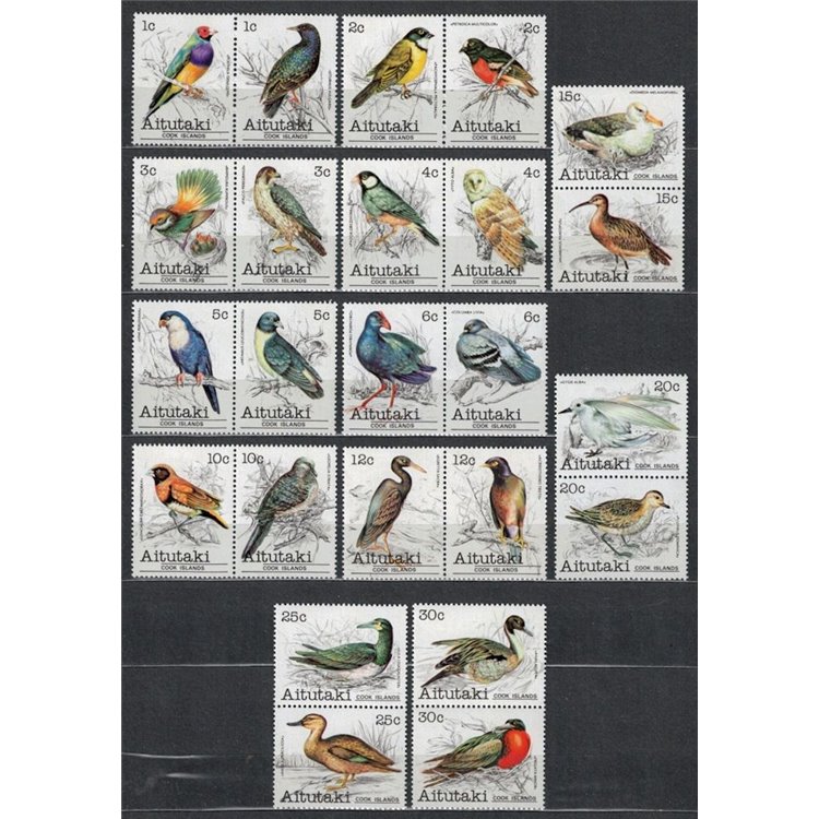 AITUTAKI 1981 Fauna, uccelli 24v MNH**