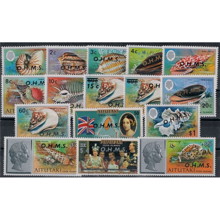 AITUTAKI 1978-80 Service Stamps (OHMS) 16v MNH**