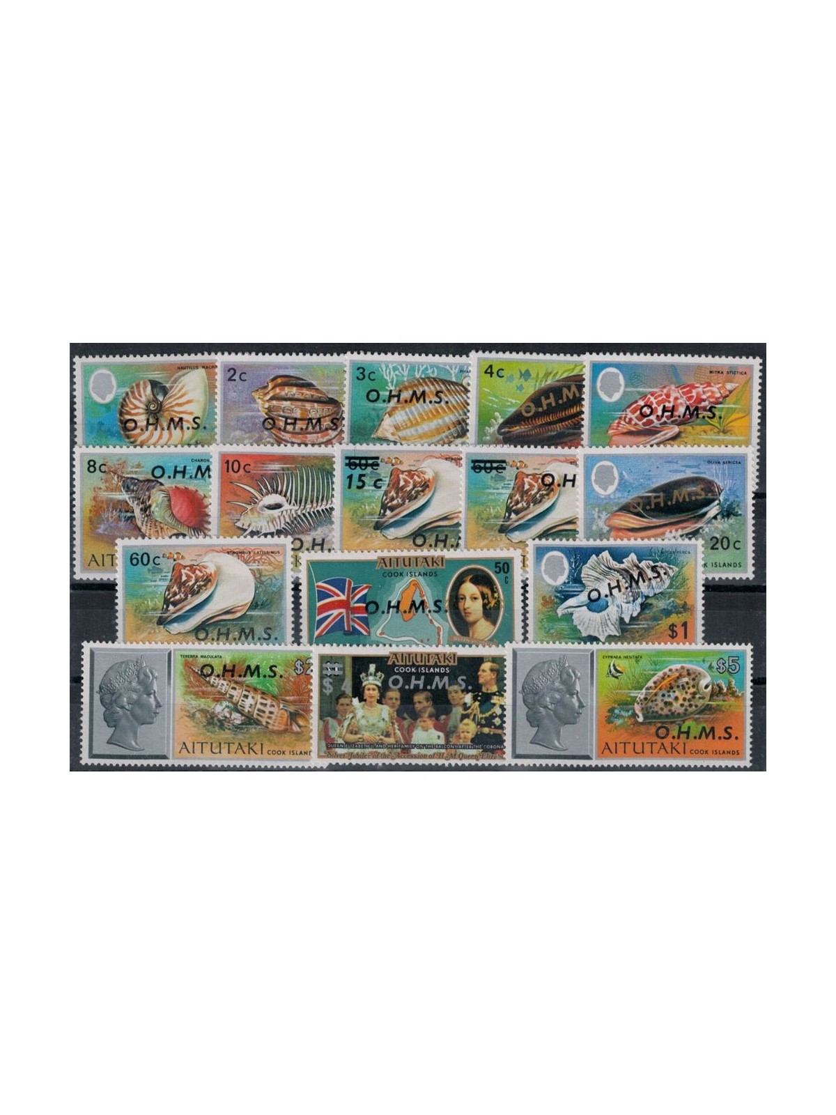 AITUTAKI 1978-80 Francobolli di Servizio (OHMS) 16v MNH**