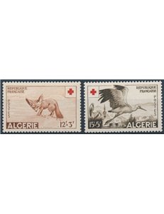 ALGERIA 1957 Pro Red Cross 2v MNH**