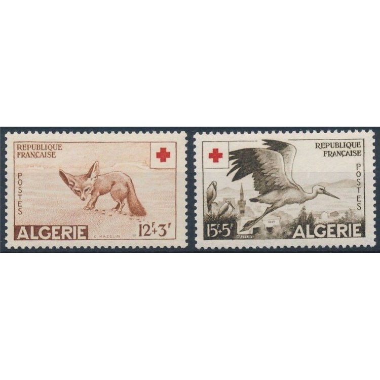 ALGERIA 1957 Pro Croce Rossa 2v MNH**