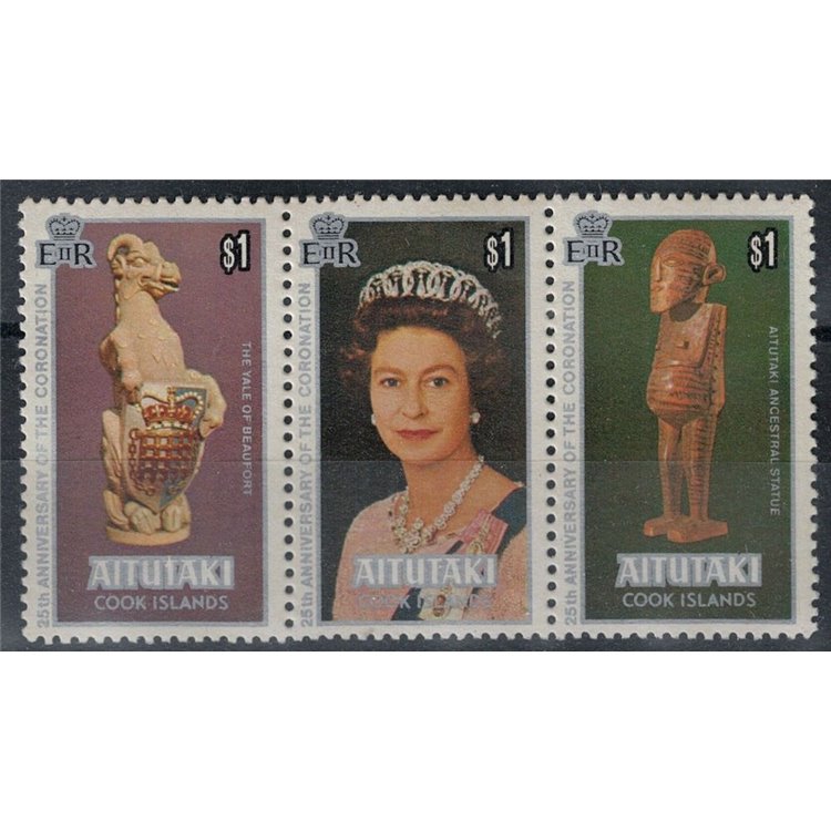 AITUTAKI 1978 Silver Jubilee 3v MNH**