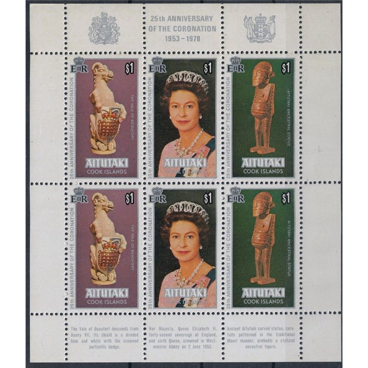 AITUTAKI 1978 Silver Jubilee MF MNH**