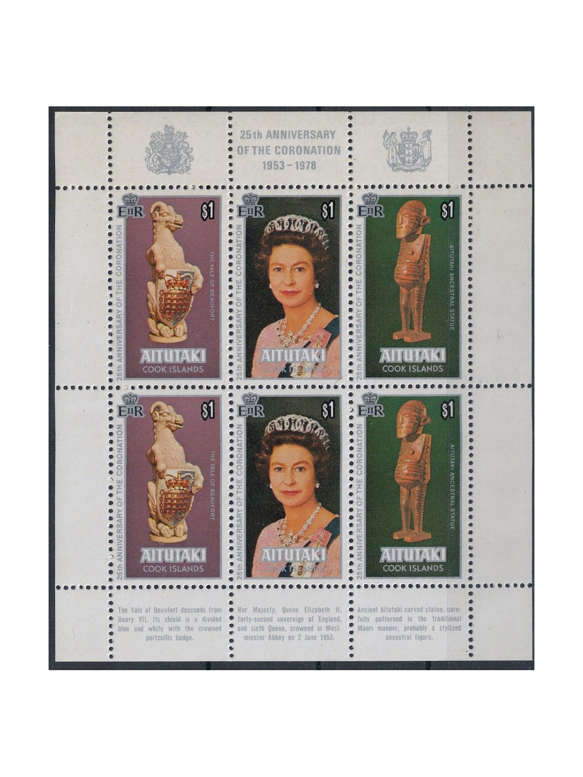 AITUTAKI 1978 Silver Jubilee m/s MNH**