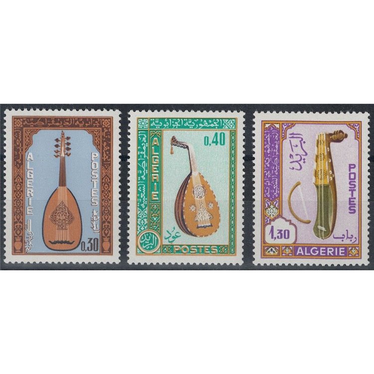 ALGERIA 1968 Strumenti musicali 3v MNH**
