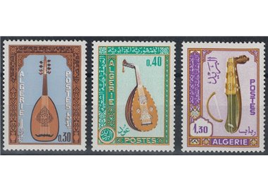 ALGERIA 1968 Musical instruments 3v MNH**