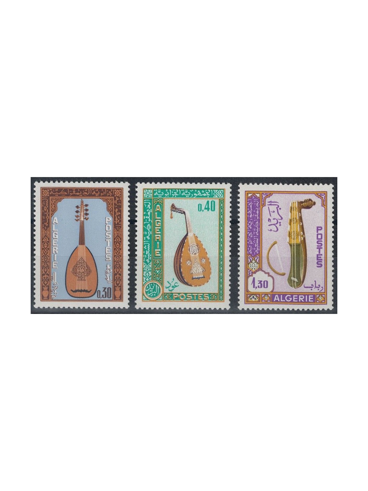 ALGERIA 1968 Strumenti musicali 3v MNH**