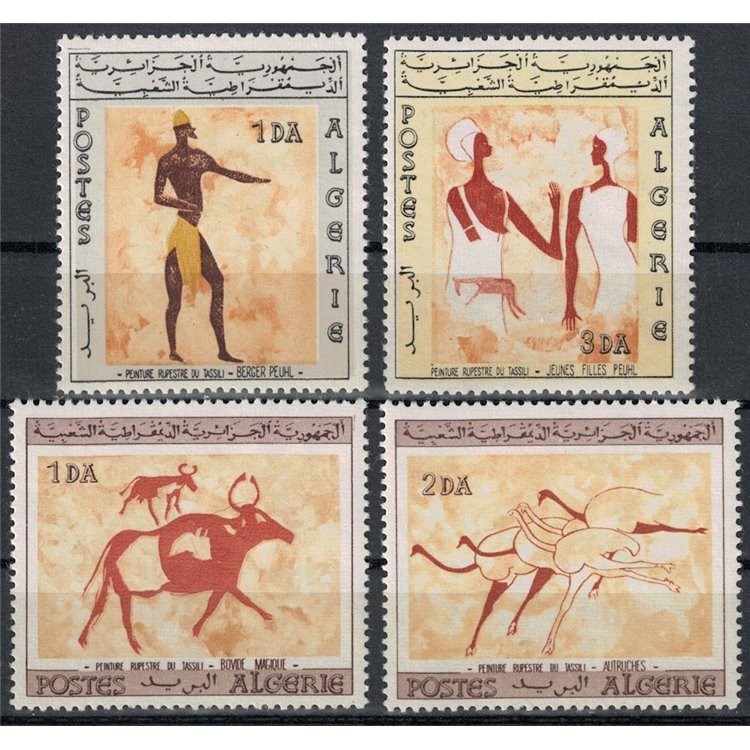 ALGERIA 1966 Pitture rupestri del Tassili 4v MNH**