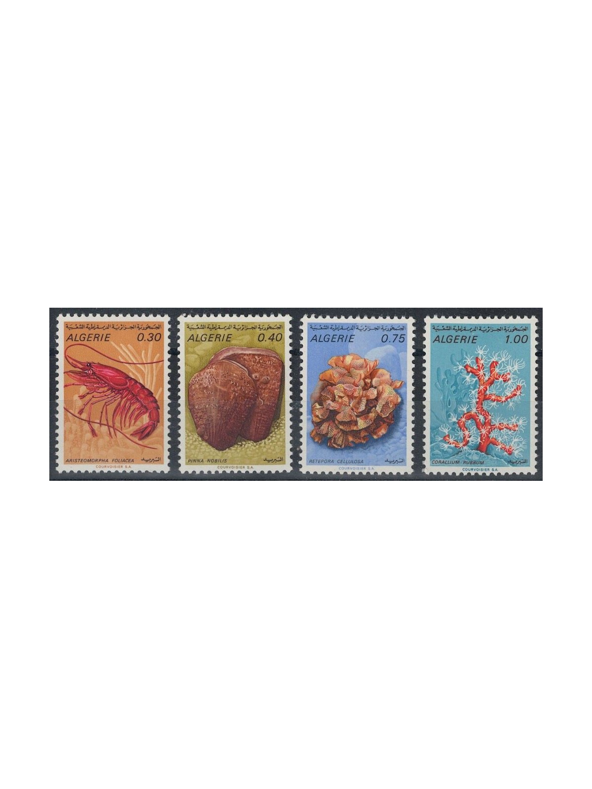 ALGERIA 1970 Fauna marina 4v MNH**