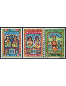 ALGERIA 1965 Miniature di Mohammed Racim 3v MNH**