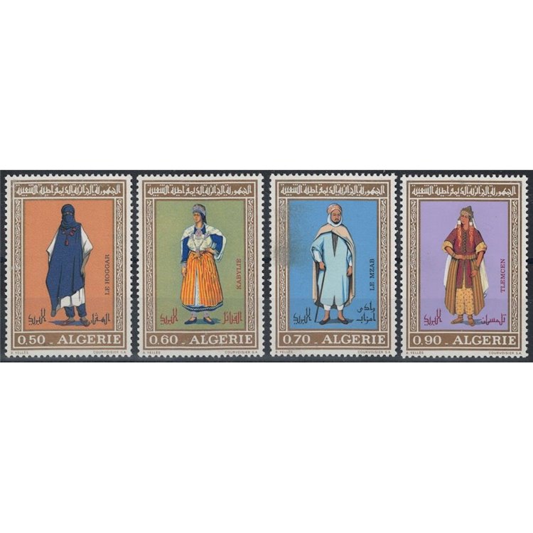 ALGERIA 1972 Costumi algerini 4v MNH**