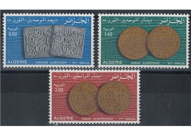 ALGERIA 1977 Monete antiche 3v MNH**