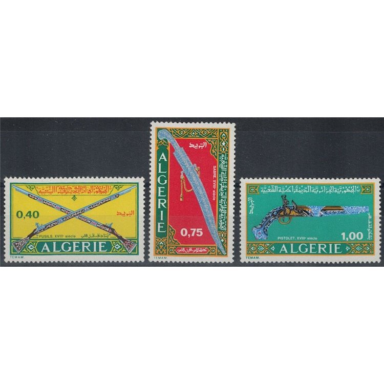 ALGERIA 1970 Algerian weapons 3v MNH**