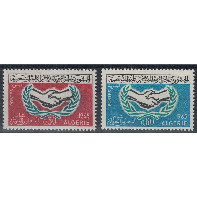 ALGERIA 1965 Anno della cooperazione internazionale 2v MNH**