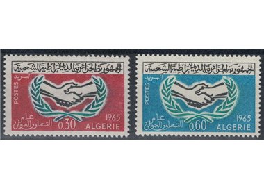 ALGERIA 1965 Year of International Cooperation 2v MNH**