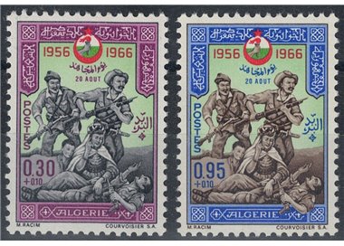 ALGERIA 1966 Giornata del combattente 2v MNH**
