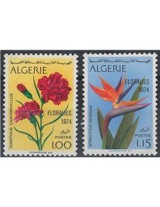 ALGERIA 1974 Floralies 2v MNH**