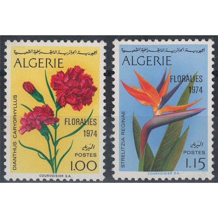 ALGERIA 1974 Floralies 2v MNH**