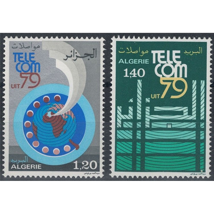 ALGERIA 1979 Esposizione internazionale Telecom 2v MNH**