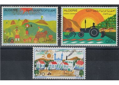 ALGERIA 1974 Disegni di bambini 3v MNH**