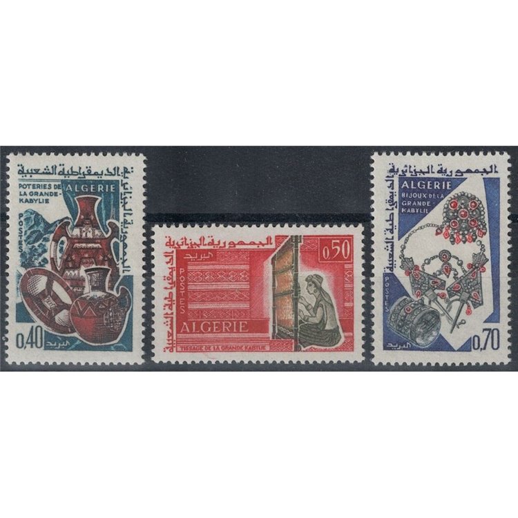ALGERIA 1966 Crafts of Greater Kabylia 3v MNH**