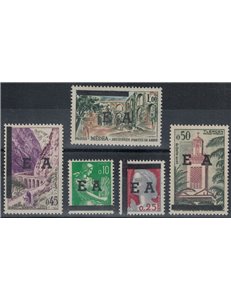 ALGERIA 1962 Overprinted 5v MNH**