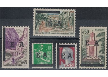 ALGERIA 1962 Soprastampati 5v MNH**