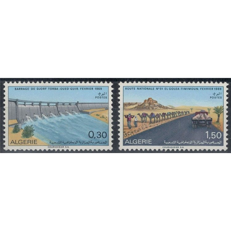 ALGERIA 1969 Development of the Sahara 2v MNH**