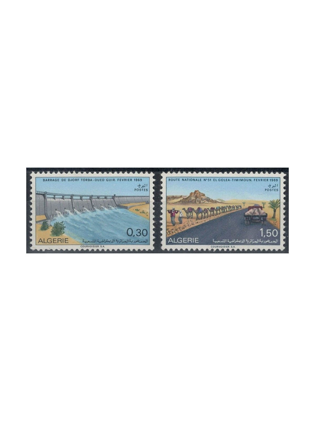 ALGERIA 1969 Development of the Sahara 2v MNH**
