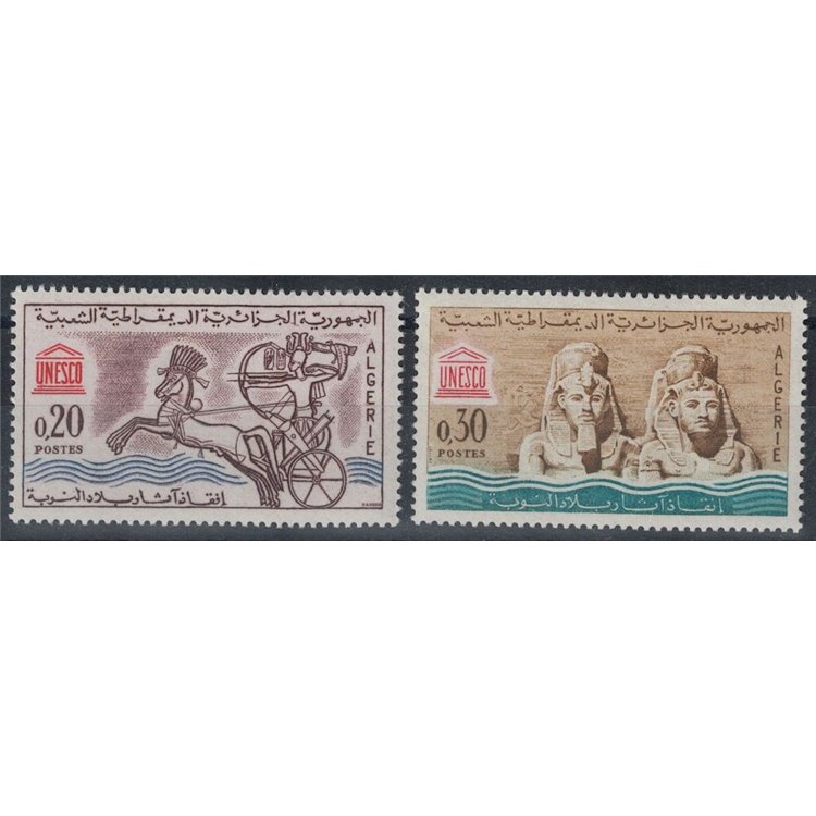 ALGERIA 1964 Nubia, Patrimonio Unesco 2v MNH**