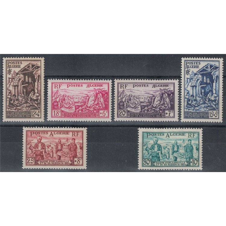 ALGERIA 1954 Pro earthquake victims of Orléansville 6v MNH**