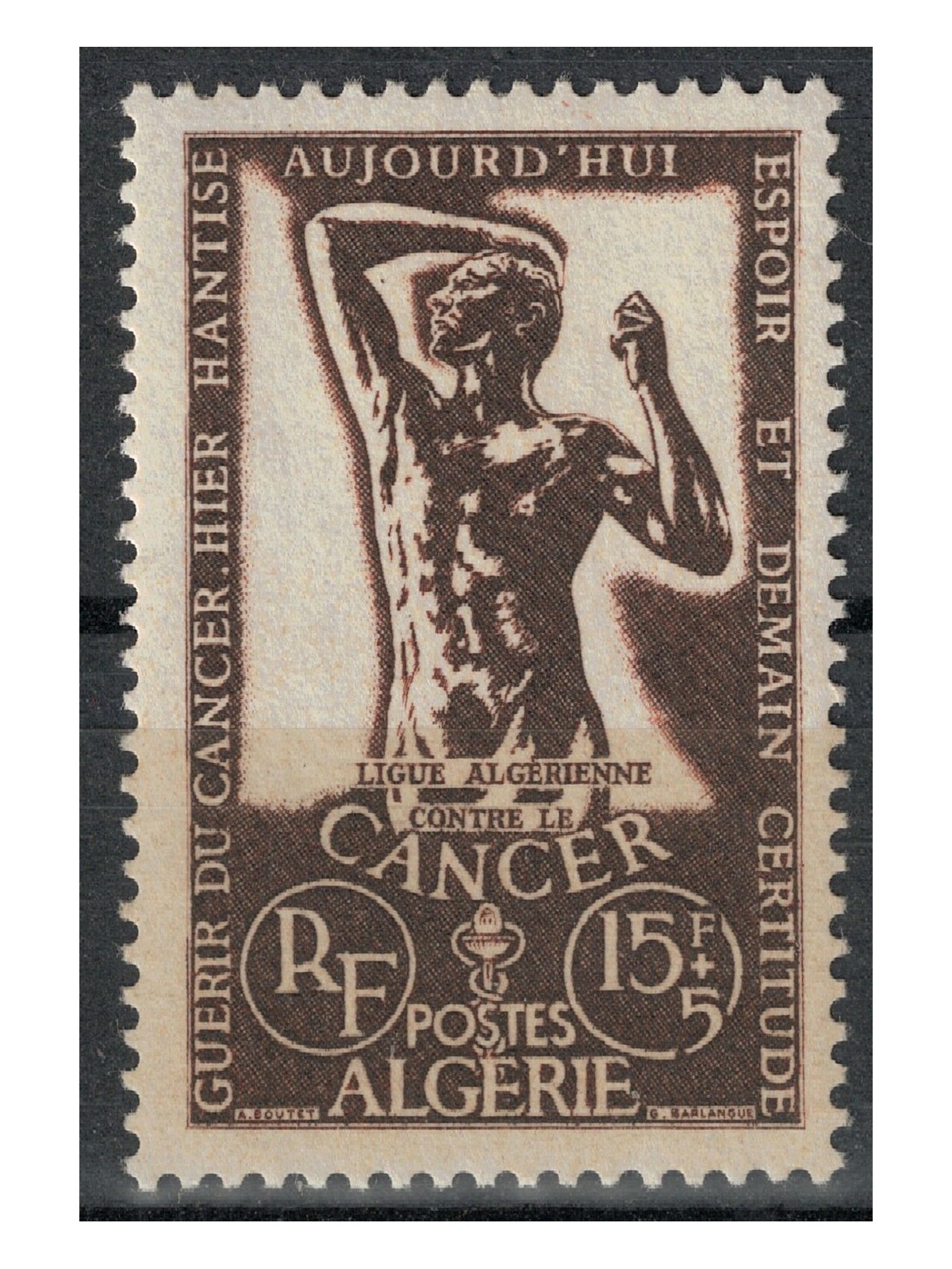 ALGERIA 1956 Lotta contro il cancro MNH**