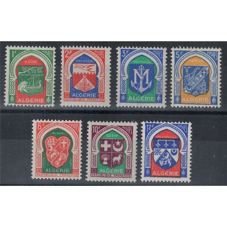 ALGERIA 1956-58 Stemmi di Città 7v MNH**
