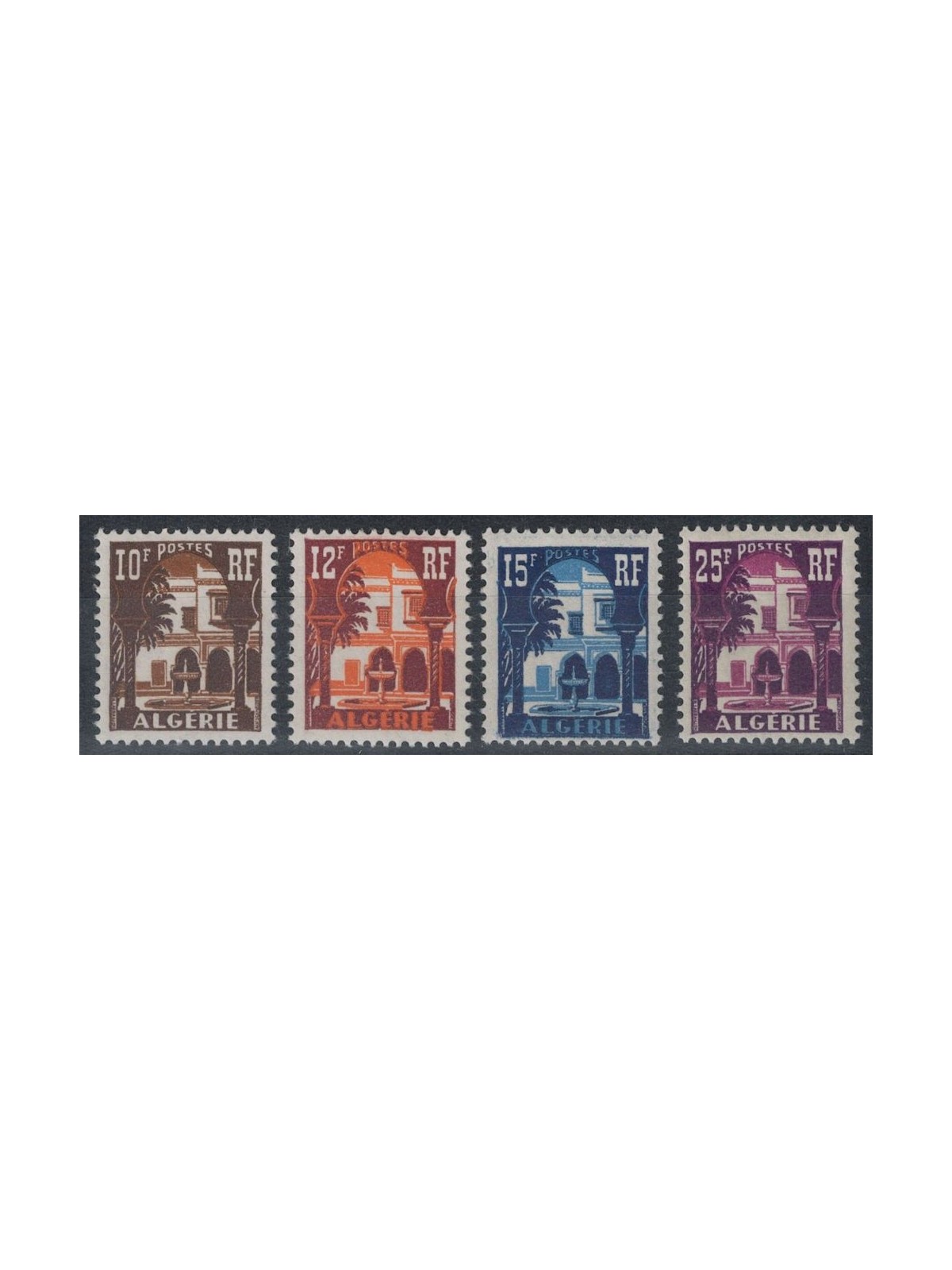 ALGERIA 1954-55 Cortile Moresco del Museo del Bardo 4v MNH**