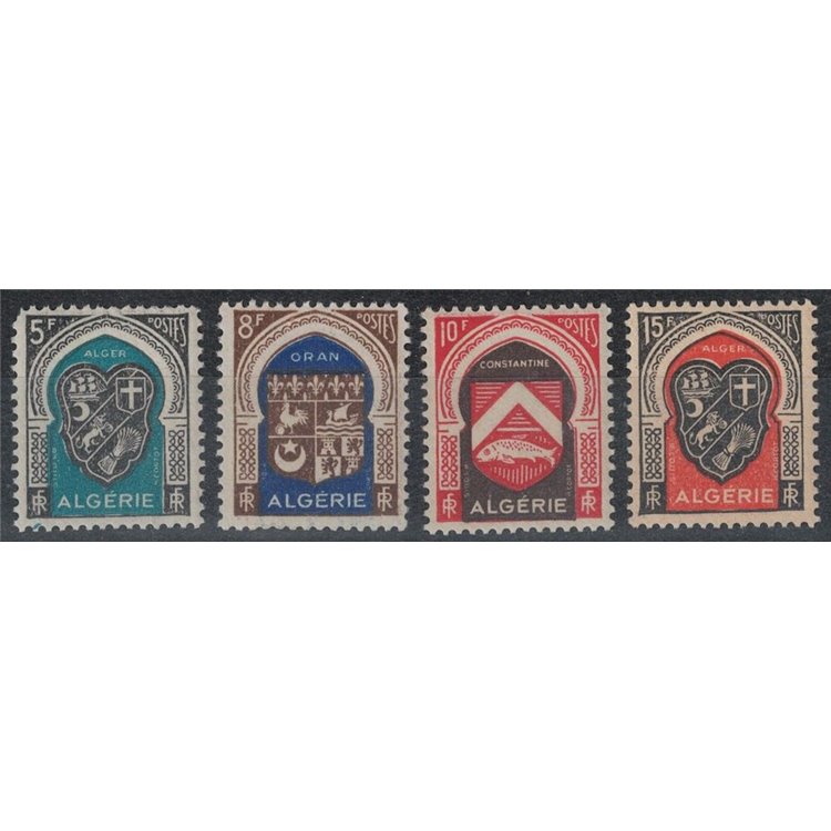 ALGERIA 1948 Stemmi di Città 4v MNH**