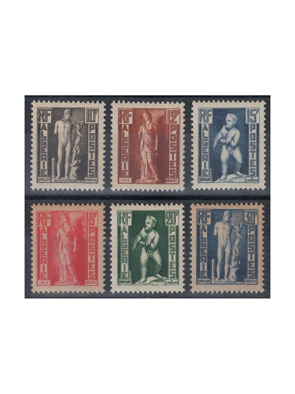 ALGERIA 1952 Statue 6v MNH**