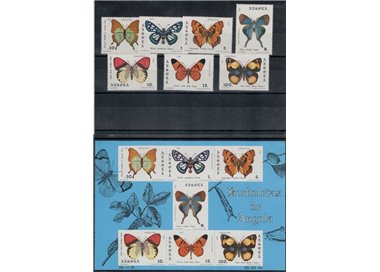 ANGOLA 1982 Butterflies 7v + 1 s/s MNH**