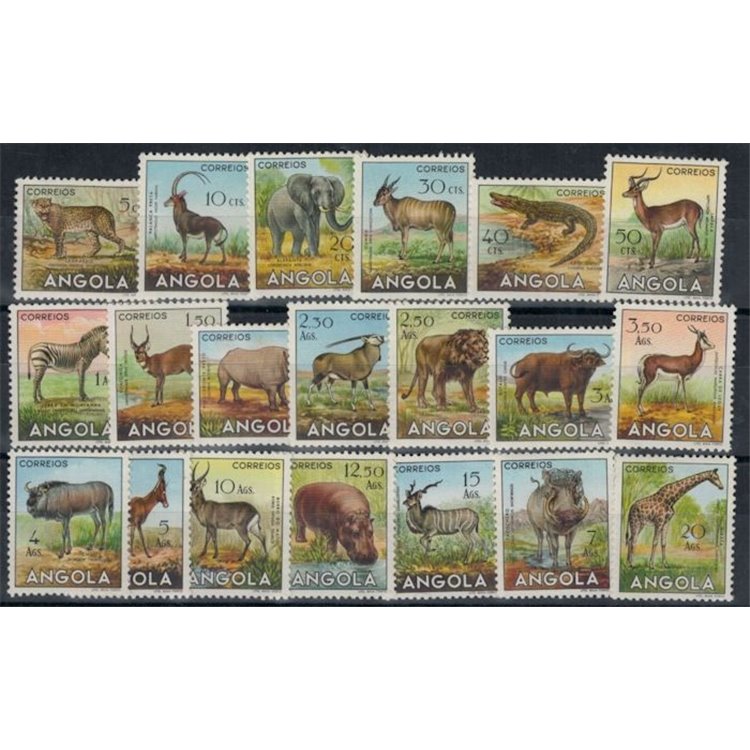 ANGOLA 1953 Fauna, Animali 20v MNH**