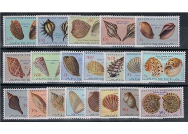 ANGOLA 1974 Conchiglie 20v MNH**